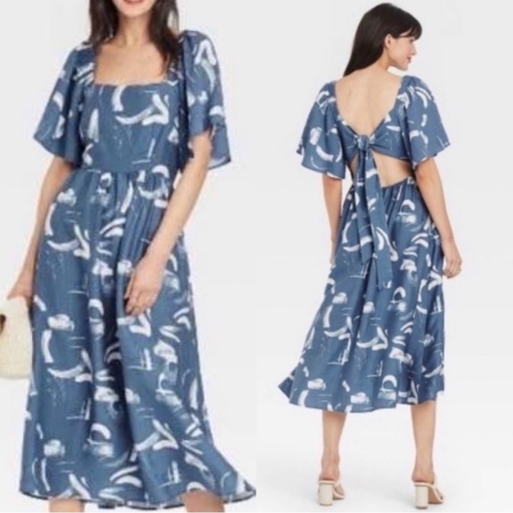 Elegant Blue Women's Dress